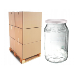 Słoiki 900ml  384 sztuki luz + 384 zakrętek pół paleta wzór